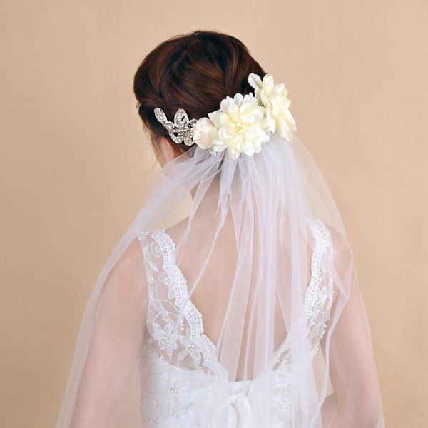 bridal veils trixy vs260 wedding accessories veil one layer flower white ivory simple with comb, Black
bridal veils trixy vs260 wedding accessories veil one layer flower white ivory simple with comb, Black