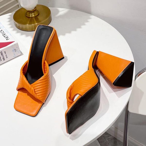 slippers fashion strange style high heels slides women bow-knot square toe slip on ladies sandals summer runway party shoes, Black
slippers fashion strange style high heels slides women bow-knot square toe slip on ladies sandals summer runway party shoes, Black