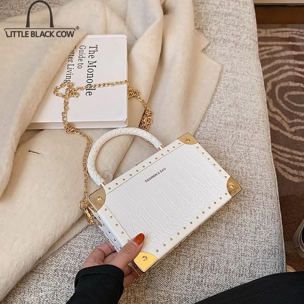 cross body mini packing box bag women handbag pu leather small chain crossbody bags high street rivet totes pouch shoulder white black
cross body mini packing box bag women handbag pu leather small chain crossbody bags high street rivet totes pouch shoulder white black