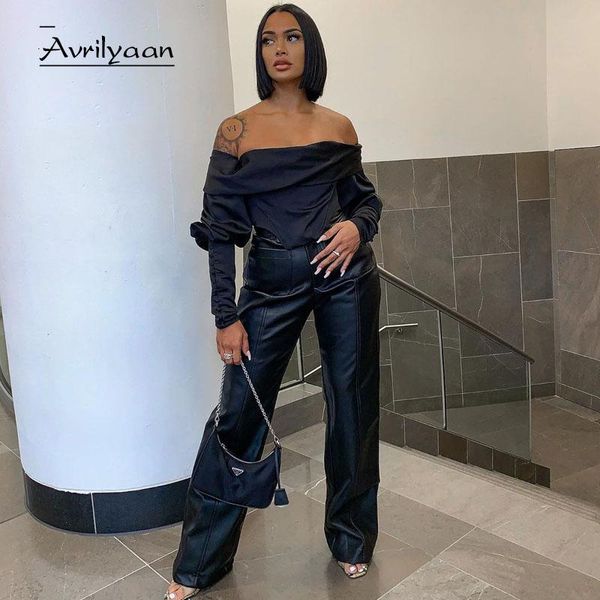 avrilyaan black two pieces set long sleeve button pu leather pant autumn women elegant 2 piece 2021 women's pants, White
avrilyaan black two pieces set long sleeve button pu leather pant autumn women elegant 2 piece 2021 women's pants, White