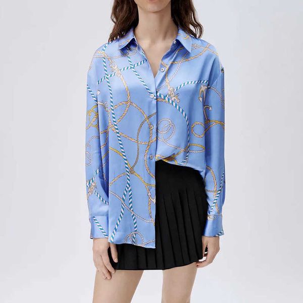 za women shirt fashion lapel printed blue office casual chic street youth mixed women 210601, White
za women shirt fashion lapel printed blue office casual chic street youth mixed women 210601, White