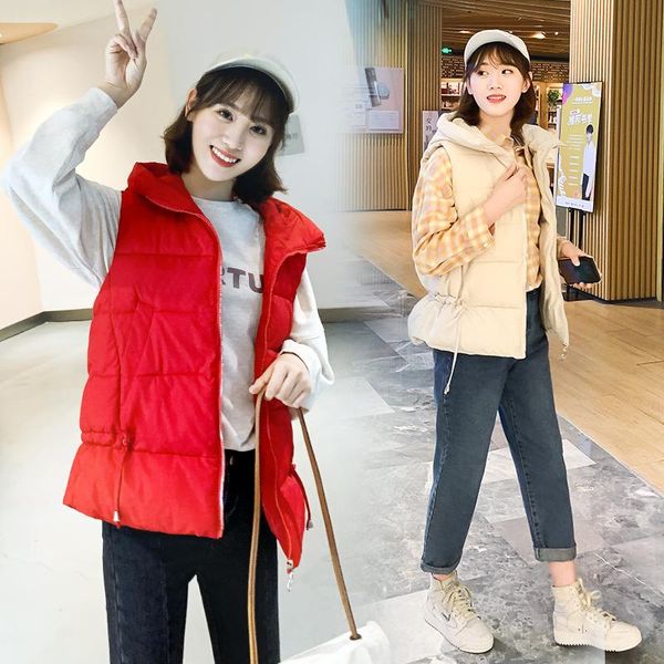 women's vests q-image women 2021 fashion lightweight slim short vest cotton padded jacket sleeveless female collar waistcoat, Black;white
women's vests q-image women 2021 fashion lightweight slim short vest cotton padded jacket sleeveless female collar waistcoat, Black;white