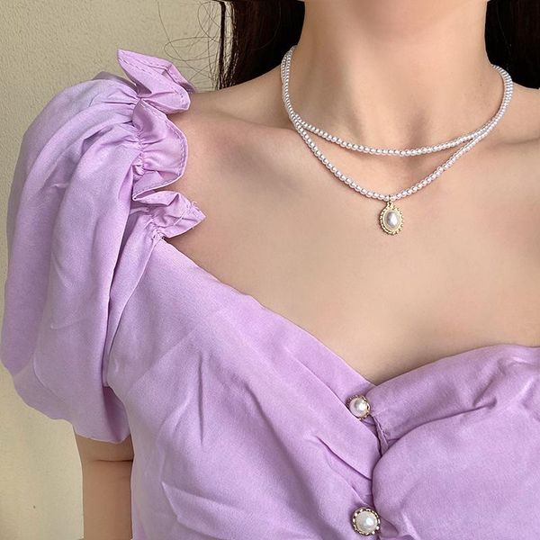 chokers retro baroque pearl necklace double irregular neck chain fashion clavicle choker necklaces wedding party jewelry female, Golden;silver
chokers retro baroque pearl necklace double irregular neck chain fashion clavicle choker necklaces wedding party jewelry female, Golden;silver