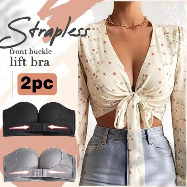 bras 2pc gathering invisible bralette underwear women push up strapless bra wedding brassiere underwired back 1/2 cup band, Red;black
bras 2pc gathering invisible bralette underwear women push up strapless bra wedding brassiere underwired back 1/2 cup band, Red;black