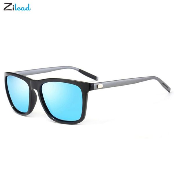 sunglasses zilead polarized men driving outdoor glasses classic square design uv400 male shading mirror gafas, White;black 
sunglasses zilead polarized men driving outdoor glasses classic square design uv400 male shading mirror gafas, White;black