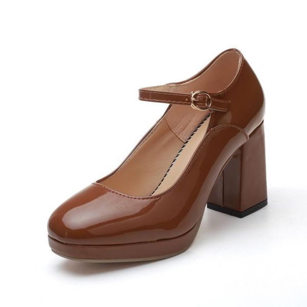vintage women shoes round toe pu pumps square heels ankle strap mary jeans shallow single fashion solid dress, Black
vintage women shoes round toe pu pumps square heels ankle strap mary jeans shallow single fashion solid dress, Black