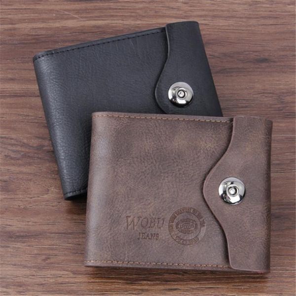 men pu leather purse short hasp trifold wallets male large capacity holders money bag, Red;black
men pu leather purse short hasp trifold wallets male large capacity holders money bag, Red;black