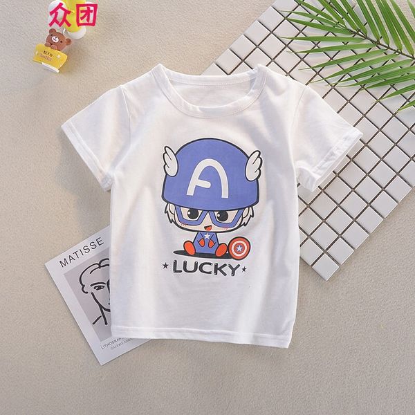 changyin children's short 2021 new cotton baby t-shirt trendy boy's half sleeve western style girl's summer white, Blue
changyin children's short 2021 new cotton baby t-shirt trendy boy's half sleeve western style girl's summer white, Blue
