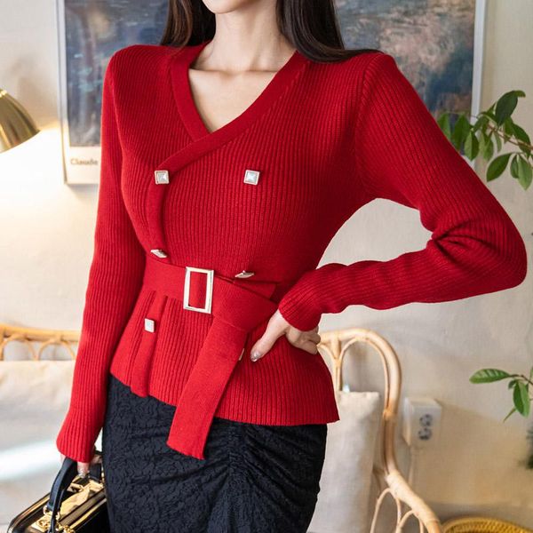 women's sweaters autumn v-neck sweater women stretch knitted pullover basic simple korean chic double breasted lace-up red, White;black
women's sweaters autumn v-neck sweater women stretch knitted pullover basic simple korean chic double breasted lace-up red, White;black