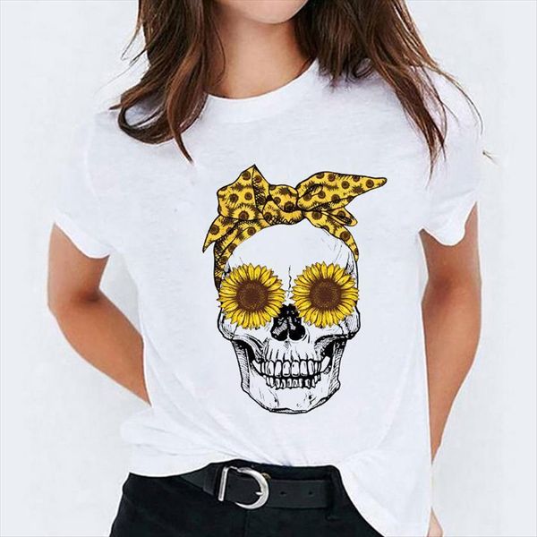 90s sunflower funny clothing skull women halloween print female tee womens graphic, White
90s sunflower funny clothing skull women halloween print female tee womens graphic, White