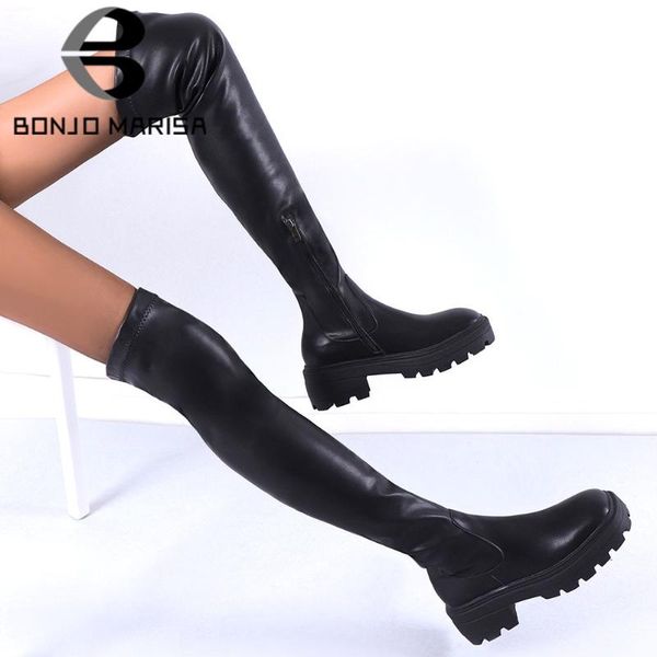 boots designer platform chunky heel thigh high for women zipper punk quality casual over the knee women's, Black
boots designer platform chunky heel thigh high for women zipper punk quality casual over the knee women's, Black
