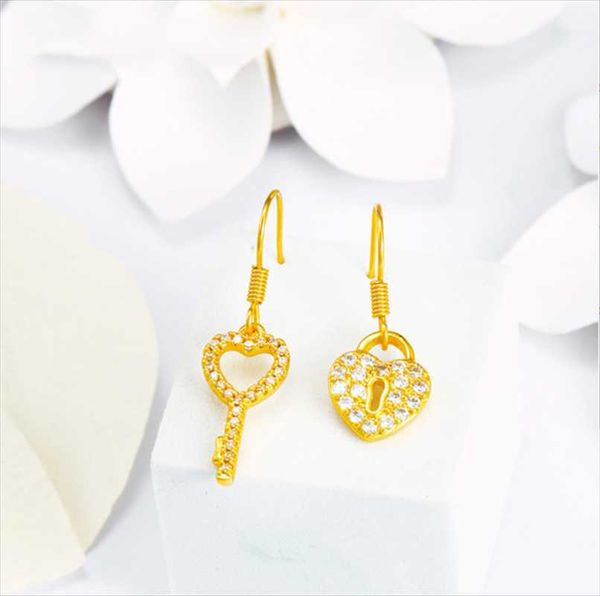 stud trend fashion round dangle drop korean earrings for women geome tric key heart gold earring, Golden;silver
stud trend fashion round dangle drop korean earrings for women geome tric key heart gold earring, Golden;silver