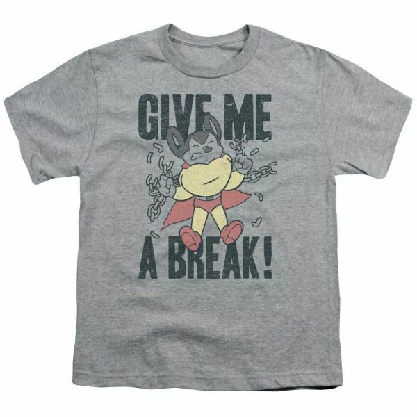 mighty mouse give me a break kids youth t shirt licensed cartoon tee sport gray, White;black
mighty mouse give me a break kids youth t shirt licensed cartoon tee sport gray, White;black
