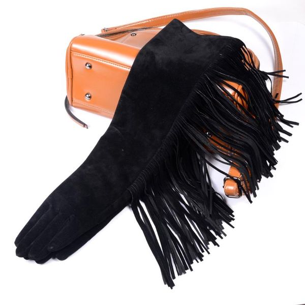 five fingers gloves 40cm-70cm women' ladies real leather suede tassels overlength party evening long, Blue;gray
five fingers gloves 40cm-70cm women' ladies real leather suede tassels overlength party evening long, Blue;gray