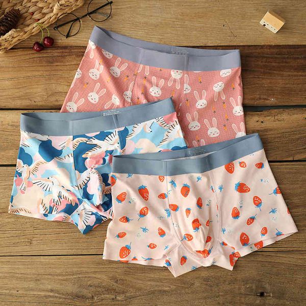 pine rabbit cartoon printed underwear modal cotton one piece seamless comfortable men's middle waist boxer shorts, Black;white
pine rabbit cartoon printed underwear modal cotton one piece seamless comfortable men's middle waist boxer shorts, Black;white