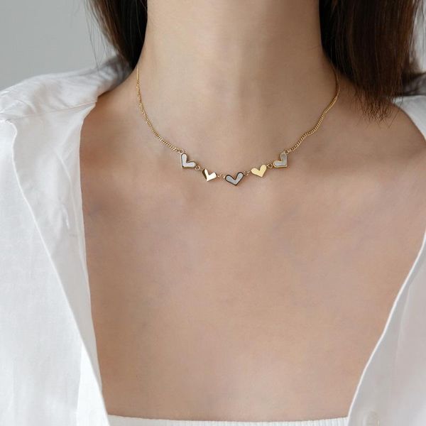 chokers fashion trendy jewelry little love heart white shell choker necklace stainless steel for women girls gift, Golden;silver
chokers fashion trendy jewelry little love heart white shell choker necklace stainless steel for women girls gift, Golden;silver