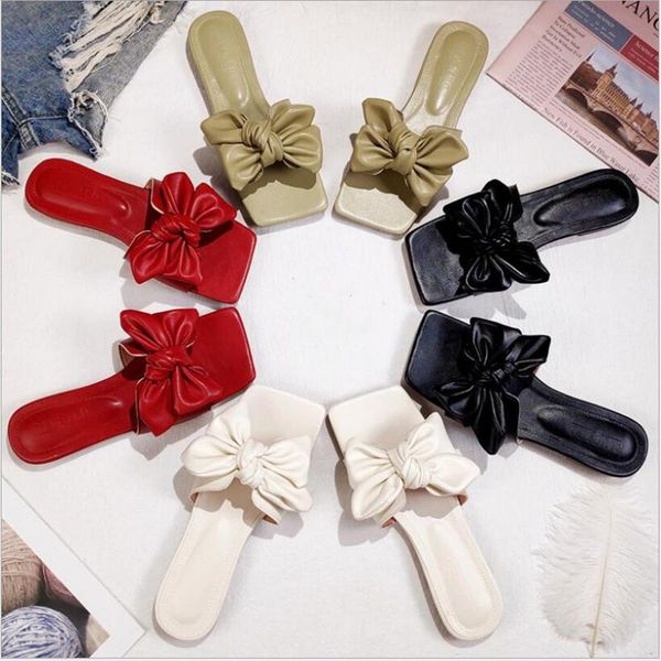 slippers summer square toe women's flat outdoor beach bow fashion large red black white girls' sandals
slippers summer square toe women's flat outdoor beach bow fashion large red black white girls' sandals