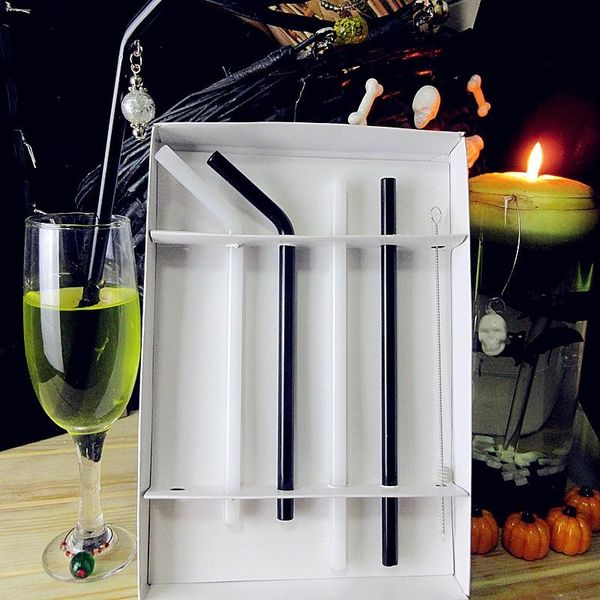 drinking straws 5pcs straw 1pc brush high boron silicon black glass halloween bar tableware accessories handmade
drinking straws 5pcs straw 1pc brush high boron silicon black glass halloween bar tableware accessories handmade