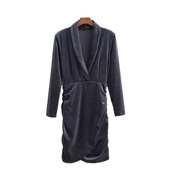 elegant women solid velvet dresses fashion ladies grey v-neck mini vestidos sweet female chic slim draped dress 210427, Black;gray
elegant women solid velvet dresses fashion ladies grey v-neck mini vestidos sweet female chic slim draped dress 210427, Black;gray