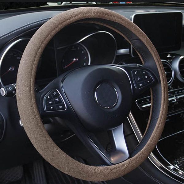 steering wheel covers car shell skidproof shoulder protection linen fabric absorbs sweat breathes auto protector
steering wheel covers car shell skidproof shoulder protection linen fabric absorbs sweat breathes auto protector