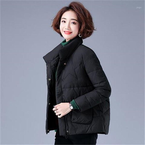 women's down & parkas 2021 winter warm cotton jacket parka coat casual loose korean women clothing b0323, Black
women's down & parkas 2021 winter warm cotton jacket parka coat casual loose korean women clothing b0323, Black