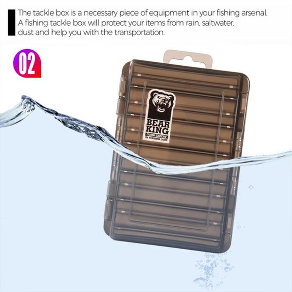 fishing accessories double-sided durable lures tackle box transparent waterproof bait hook storage boxes case organizer
fishing accessories double-sided durable lures tackle box transparent waterproof bait hook storage boxes case organizer