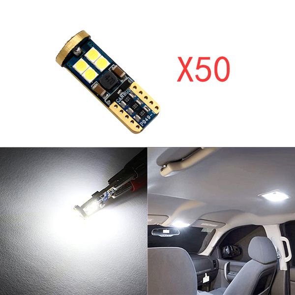 50pcs/lot white t10 w5w canbus no error 3030 12smd led bulbs for 168 194 car interior dome map license plate lights 12v
50pcs/lot white t10 w5w canbus no error 3030 12smd led bulbs for 168 194 car interior dome map license plate lights 12v