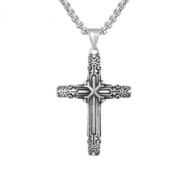 pendant necklaces megin d punk vintage simple personality cross pattern titanium steel for men women couple friend fashion gift jewelry, Silver
pendant necklaces megin d punk vintage simple personality cross pattern titanium steel for men women couple friend fashion gift jewelry, Silver