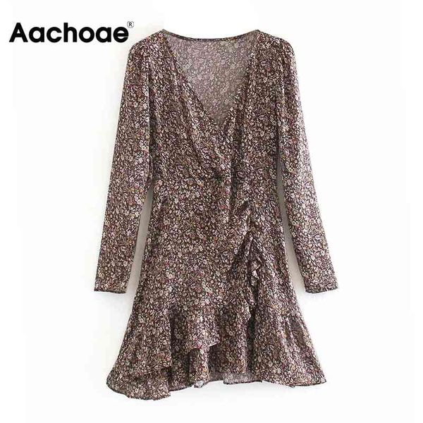 aachoae women floral print ruffles party mini dress v neck long sleeve chic dress ladies a line retro dresses vestidos 210413, Black;gray
aachoae women floral print ruffles party mini dress v neck long sleeve chic dress ladies a line retro dresses vestidos 210413, Black;gray