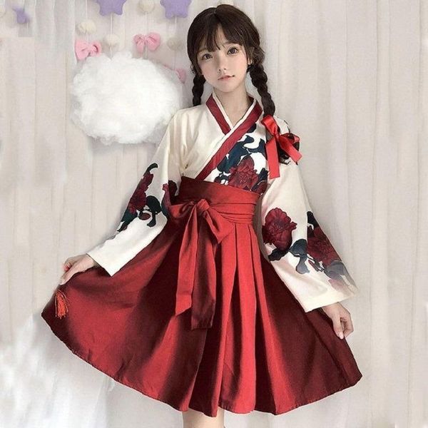 ethnic clothing japanese chinese vintage kawaii women hanfu kimono dress floral long sleeve party fashion outfits bow skirt, Red
ethnic clothing japanese chinese vintage kawaii women hanfu kimono dress floral long sleeve party fashion outfits bow skirt, Red
