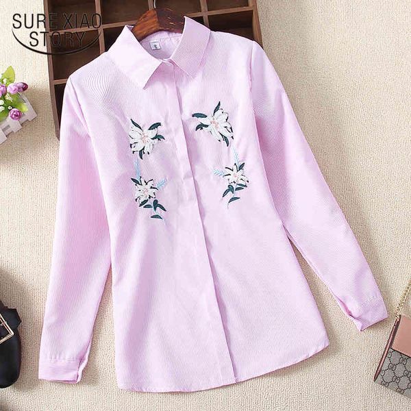 fashion long sleeve floral embroidery turn-down collar casual office lady women shirts 5140 50 210417, White
fashion long sleeve floral embroidery turn-down collar casual office lady women shirts 5140 50 210417, White