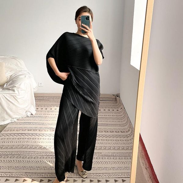 women's casual two-piece set fashion 2021 summer solid color bat sleeve pleated high waist pants x60x two piece, White
women's casual two-piece set fashion 2021 summer solid color bat sleeve pleated high waist pants x60x two piece, White