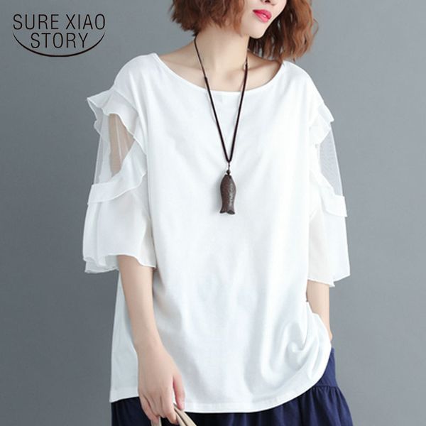 women's and blouse chiffon shirts o-neck casual office lady flare sleeve ladies white 3531 50 210510
women's and blouse chiffon shirts o-neck casual office lady flare sleeve ladies white 3531 50 210510