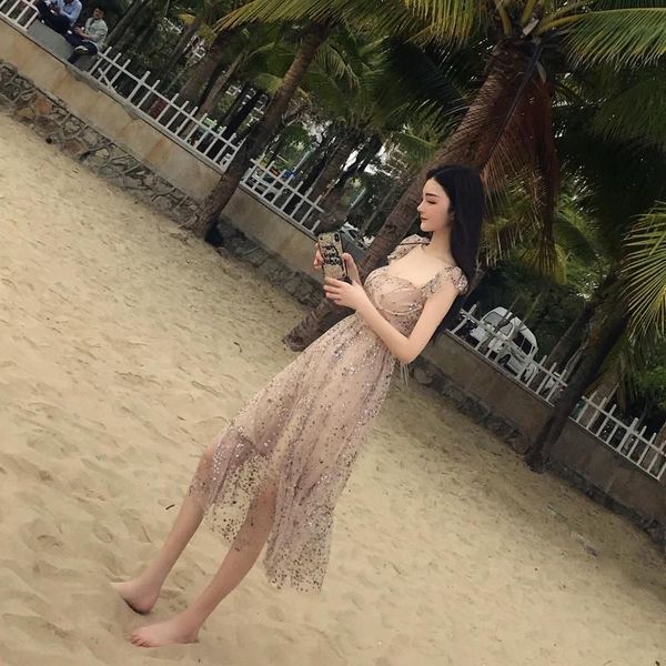 casual dresses sequined long dress women retro sleeveless high waist a line tank neck ruffled fairy tylle midi beach, Black;gray
casual dresses sequined long dress women retro sleeveless high waist a line tank neck ruffled fairy tylle midi beach, Black;gray