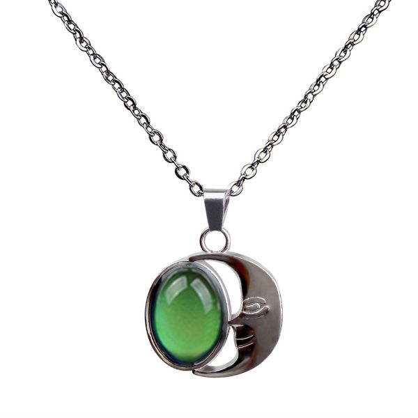 fashion cartoon moon crystal mood necklace change color necklaces 12pcs/lot, Silver
fashion cartoon moon crystal mood necklace change color necklaces 12pcs/lot, Silver