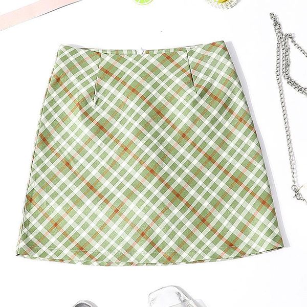 skirts women's green streetwear short tartan skirt retro high waist a line vintage slim design korean nm61, Black
skirts women's green streetwear short tartan skirt retro high waist a line vintage slim design korean nm61, Black