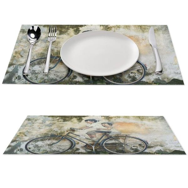 mats & pads bicycle art rectangle table non slip heat resistant washable coffee kitchen pvc placemat 2pcs
mats & pads bicycle art rectangle table non slip heat resistant washable coffee kitchen pvc placemat 2pcs