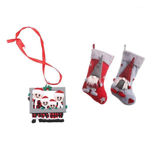 christmas decorations 2 pcs ornaments stockings & 1 diy family tree hanging decoration pendant
christmas decorations 2 pcs ornaments stockings & 1 diy family tree hanging decoration pendant