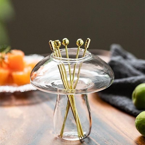 forks stainless steel fruit picking creative household cute glass small mushroom fork storage jar
forks stainless steel fruit picking creative household cute glass small mushroom fork storage jar
