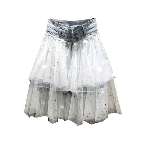 skirts 2021 summer thai style rhinestone beaded denim stitching sweet high waist party skirt mesh sequin bottom clothing t096, Black
skirts 2021 summer thai style rhinestone beaded denim stitching sweet high waist party skirt mesh sequin bottom clothing t096, Black