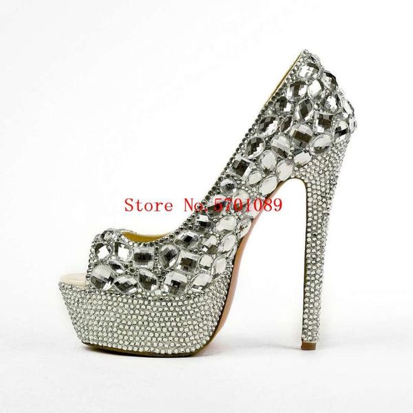 dress shoes fashion crystal pumps platform princess bride rhinestone diamonds studs bling peep toe 160mm high heel, Black
dress shoes fashion crystal pumps platform princess bride rhinestone diamonds studs bling peep toe 160mm high heel, Black