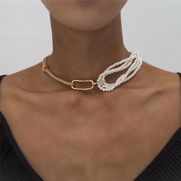 chokers lacteo steampunk unique chunky thick twist chain female charm necklace gothic multi layered imitation pearl pendant, Golden;silver
chokers lacteo steampunk unique chunky thick twist chain female charm necklace gothic multi layered imitation pearl pendant, Golden;silver