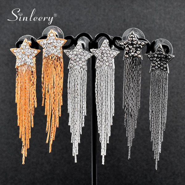 dangle & chandelier sinleery 2021 fashion crystal star tassel hanging earrings for women party wedding jewelry es102 ssk, Silver
dangle & chandelier sinleery 2021 fashion crystal star tassel hanging earrings for women party wedding jewelry es102 ssk, Silver