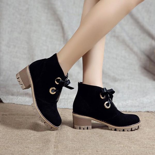 boots big size 9 10 11 12 women shoes ankle for ladies woman winter plain round head front lacing, Black
boots big size 9 10 11 12 women shoes ankle for ladies woman winter plain round head front lacing, Black