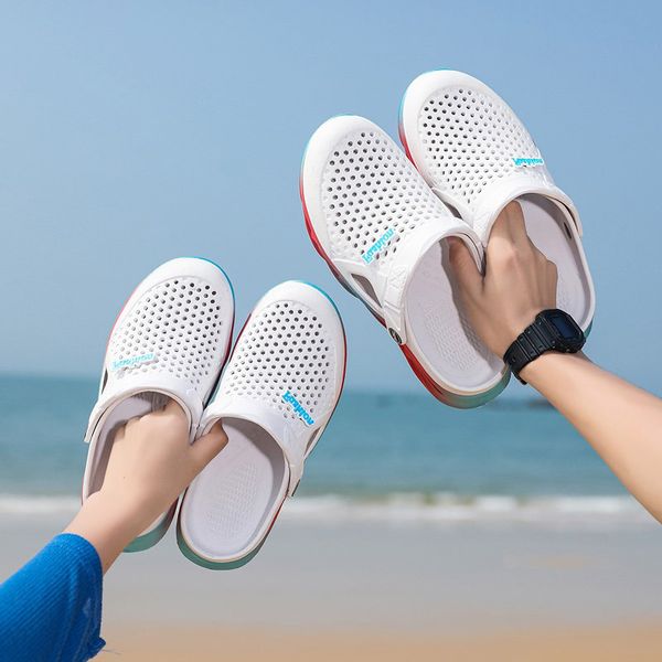 selling mens women trainer sports size cross-border summer slippers thick-soled beach shoes couple hole shoe outdoor baotou sandals code:25l, Black
selling mens women trainer sports size cross-border summer slippers thick-soled beach shoes couple hole shoe outdoor baotou sandals code:25l, Black