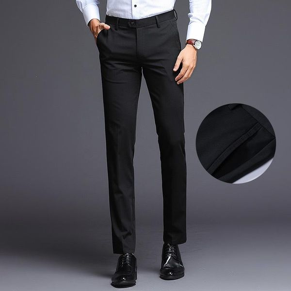 men's pants spring and autumn elastic trousers fashion casual slim straight business, Black
men's pants spring and autumn elastic trousers fashion casual slim straight business, Black