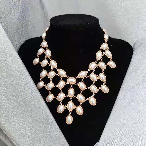 pendant necklaces european and american alloy exaggerated jewelry foreign trade multi-layer beaded mesh women's accessories necklace sw, Silver
pendant necklaces european and american alloy exaggerated jewelry foreign trade multi-layer beaded mesh women's accessories necklace sw, Silver