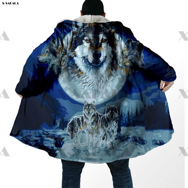 men's wool & blends russia wolves in snow night latest innovation clothes print streetwear male hoodie long coat hooded cloak cashmere, Black
men's wool & blends russia wolves in snow night latest innovation clothes print streetwear male hoodie long coat hooded cloak cashmere, Black