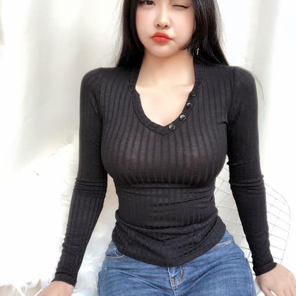 camiseta feminina autumn womens t shirt v neck long sleeve cotton white femme korean style
camiseta feminina autumn womens t shirt v neck long sleeve cotton white femme korean style