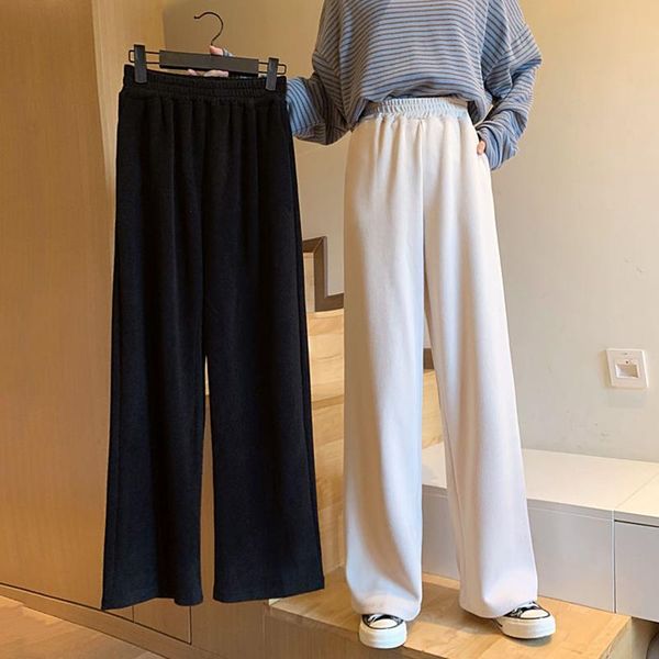 casual pants women's autumn and winter 2021 korean loose black wide leg with high waist thin straight & capris, Black;white
casual pants women's autumn and winter 2021 korean loose black wide leg with high waist thin straight & capris, Black;white